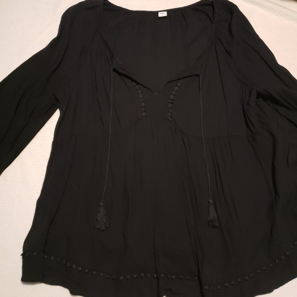 Boho style embroidered top